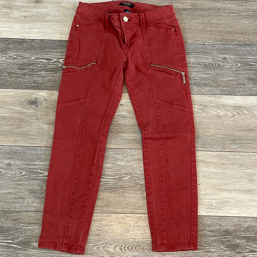 White House Black Market Skinny Crop Pants with Zipper Pockets, Size 2 Petite